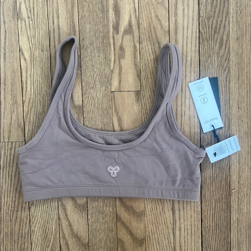 Aritzia Mauve/Taupe Scoop Neck Sports Bra NWT